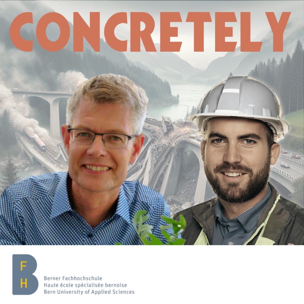 Dirk Proske in Podcast Concreley zum Thema Brückeneinstürze: Arten, Risiken, Häufikgeit und Einfluss Klimawandel und Brückenalter in der Zukunft